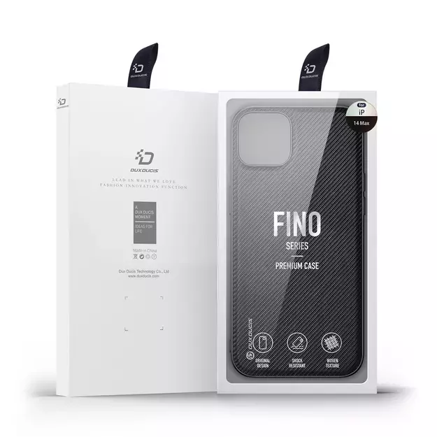 Dux Ducis Fino case cover nylon covered iPhone 14 Plus black 18
