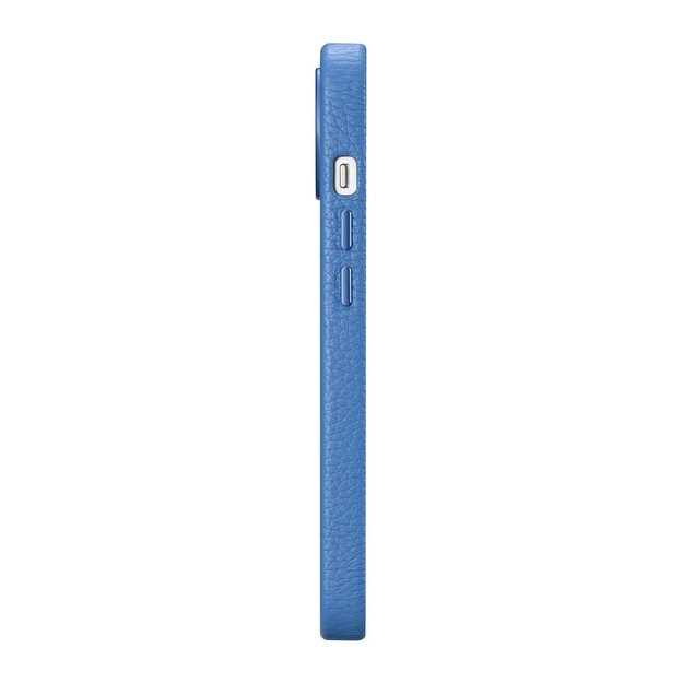iCarer Litchi Premium Leather Case iPhone 14 Magnetic Leather Case with MagSafe Light Blue (WMI14220709-LB) 1