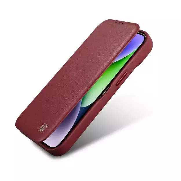 iCarer CE Premium Leather Folio Case iPhone 14 Pro Max Magnetic Flip Cover MagSafe Red (WMI14220716-RD) 14