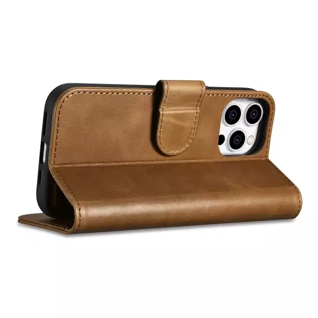 iCarer Oil Wax Wallet Case 2in1 Cover iPhone 14 Pro Anti-RFID Leather Flip Case Brown (WMI14220722-TN) 19