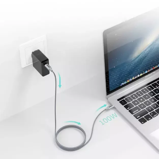 Choetech XCC-1002-GY USB-C - USB-C PD QC cable 100W 5A 480Mb/s 1.8m - gray 16