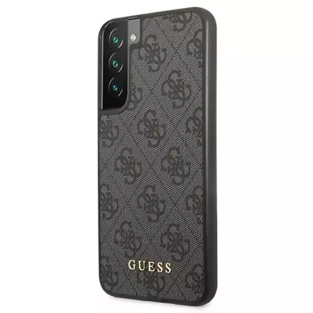Guess GUHCS22SG4GFGR S22 S901 szary/grey hard case 4G Metal Gold Logo 1