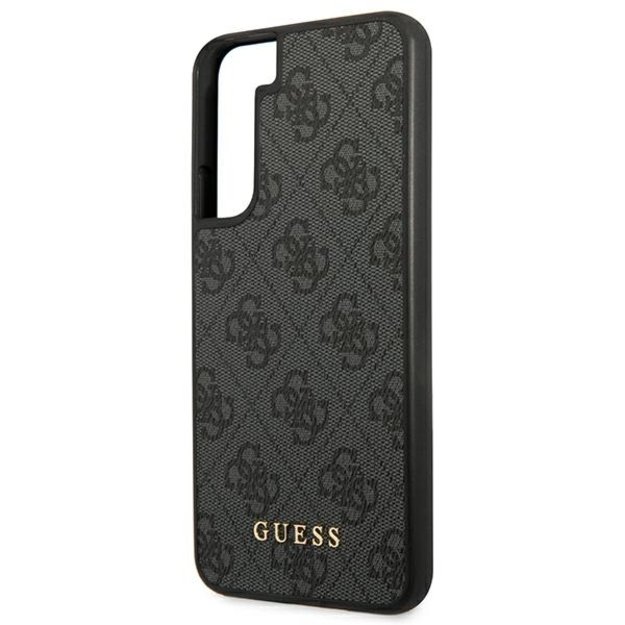 Guess GUHCS22SG4GFGR S22 S901 szary/grey hard case 4G Metal Gold Logo 12