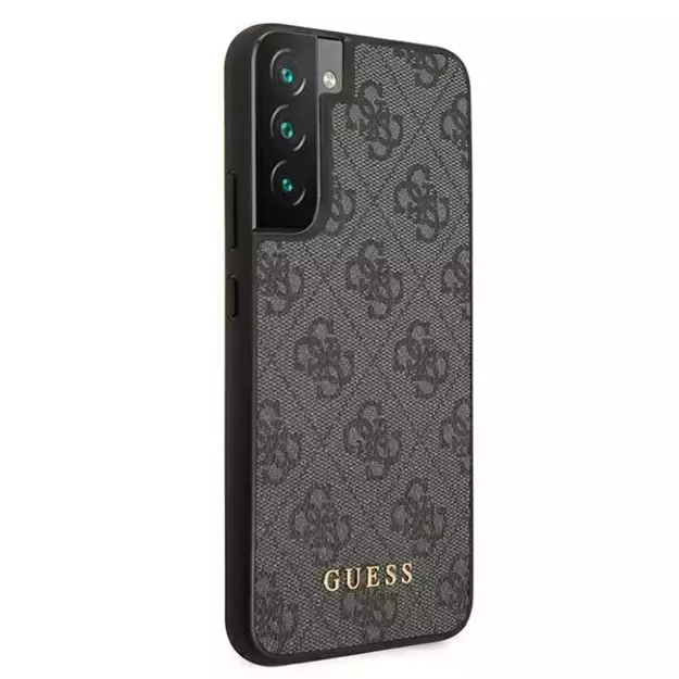 Guess GUHCS22SG4GFGR S22 S901 szary/grey hard case 4G Metal Gold Logo 3