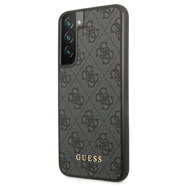 Guess GUHCS22SG4GFGR S22 S901 szary/grey hard case 4G Metal Gold Logo 8