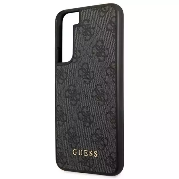 Guess GUHCS22SG4GFGR S22 S901 szary/grey hard case 4G Metal Gold Logo 5