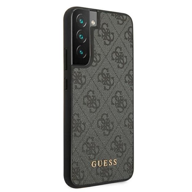 Guess GUHCS22SG4GFGR S22 S901 szary/grey hard case 4G Metal Gold Logo 10