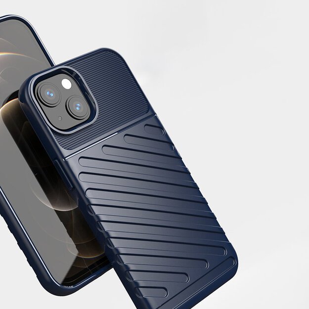 Thunder Case Flexible Tough Rugged Cover TPU Case for iPhone 13 mini blue 16