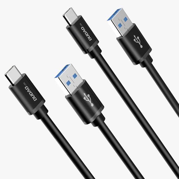 Dudao cable USB cable - USB Type C Super Fast Charge 1 m black (L5G-Black) 8