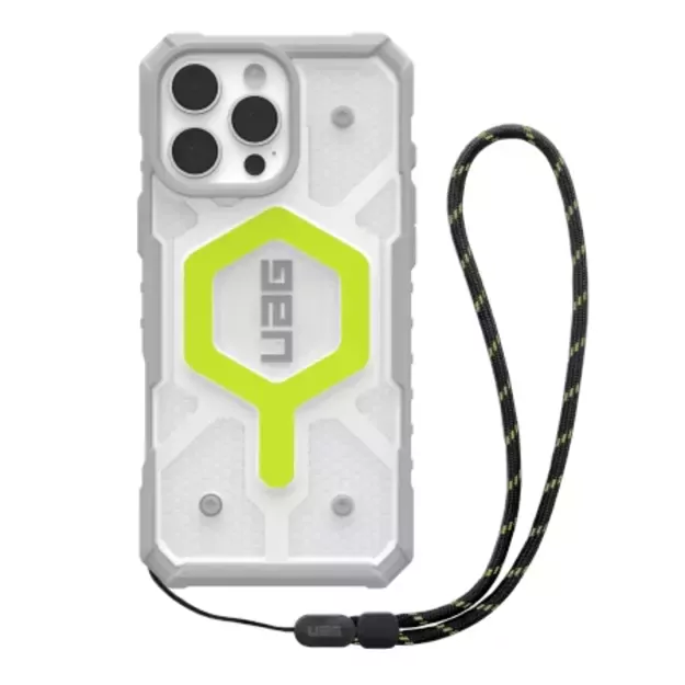 UAG Pathfinder Clear Magsafe Bundle Case with Lanyard for iPhone 16 Pro Max - Green