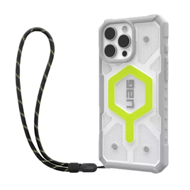 UAG Pathfinder Clear Magsafe Bundle Case with Lanyard for iPhone 16 Pro Max - Green 1