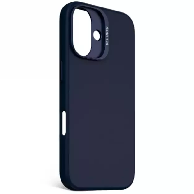 Decoded AntiMicrobial Silicone Backcover Case with MagSafe for iPhone 16 - Navy Blue 1