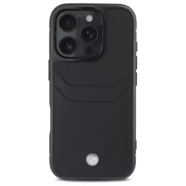 BMW Sign Leather Cardslot Case for iPhone 16 Pro Max - Black 2
