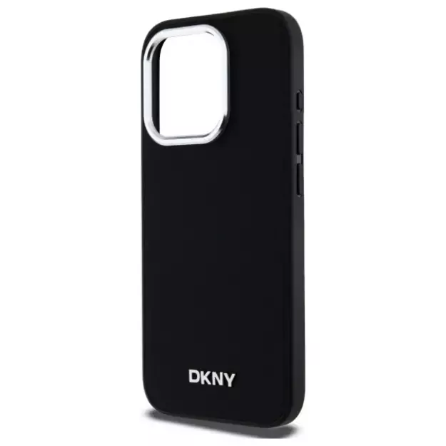 DKNY Plain Logo MagSafe iPhone 15 Pro Max Case - Black 5