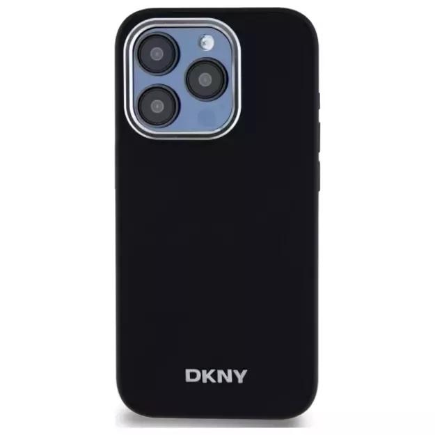 DKNY Plain Logo MagSafe iPhone 15 Pro Max Case - Black 3