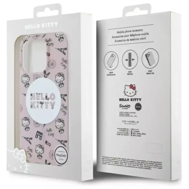 Hello Kitty IML All Over Paris Magsafe iPhone 16 Pro Case - Pink 7