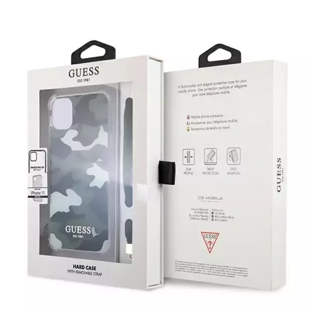 Guess GUHCN61KSARKA iPhone 11 6.1&quot  / Xr green/khaki hardcase Camo Collection 7