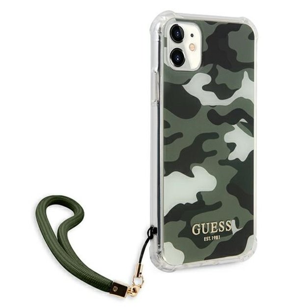 Guess GUHCN61KSARKA iPhone 11 6.1&quot  / Xr green/khaki hardcase Camo Collection 10