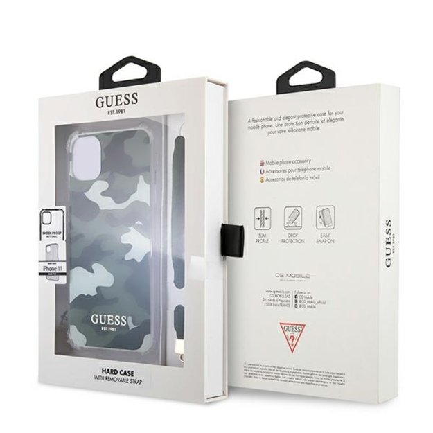 Guess GUHCN61KSARKA iPhone 11 6.1&quot  / Xr green/khaki hardcase Camo Collection 14