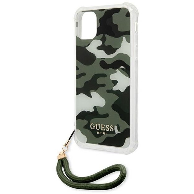 Guess GUHCN61KSARKA iPhone 11 6.1&quot  / Xr green/khaki hardcase Camo Collection 12
