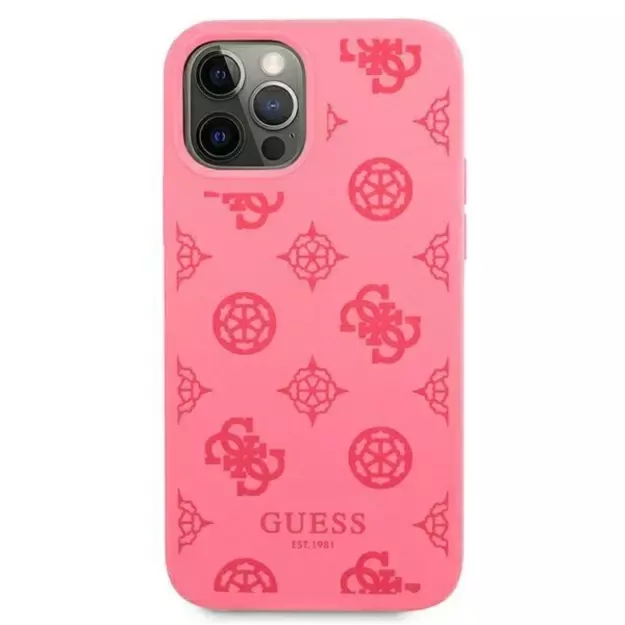 Guess GUHCP12LLSPEFU iPhone 12 Pro Max 6.7&quot  fuchsia/fuchsia hard case Peony Collection 2