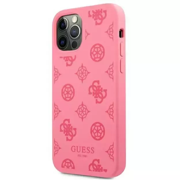 Guess GUHCP12LLSPEFU iPhone 12 Pro Max 6.7&quot  fuchsia/fuchsia hard case Peony Collection 1