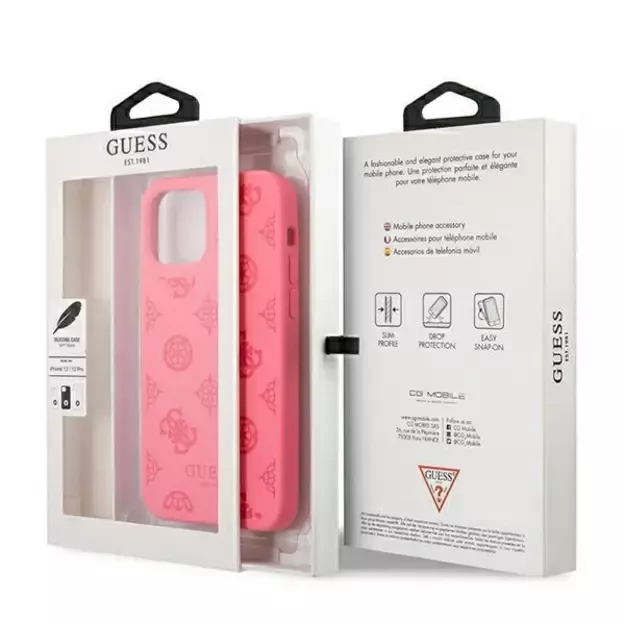 Guess GUHCP12LLSPEFU iPhone 12 Pro Max 6.7&quot  fuchsia/fuchsia hard case Peony Collection 7