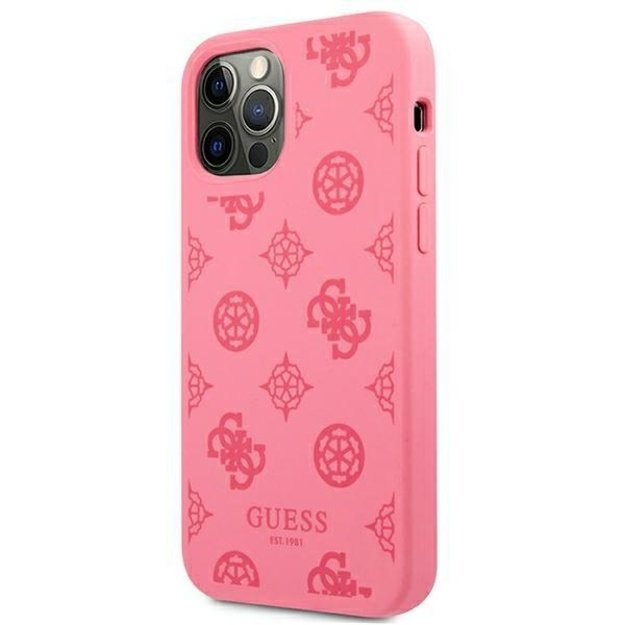 Guess GUHCP12LLSPEFU iPhone 12 Pro Max 6.7&quot  fuchsia/fuchsia hard case Peony Collection 8