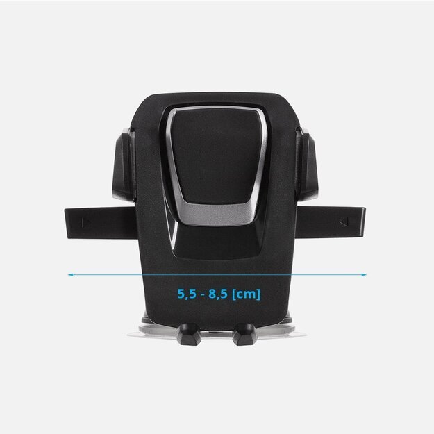 Telescopic adjustable car holder for dashboard, glass, black 3