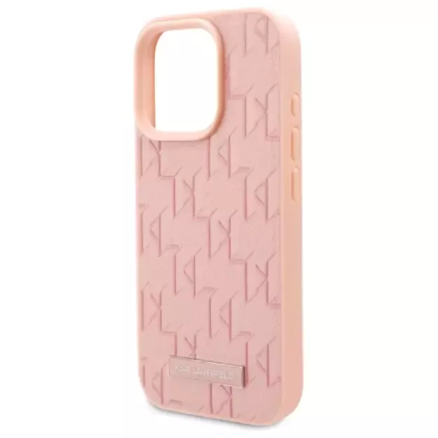 Karl Lagerfeld Hot Stamp Magsafe iPhone 16 Pro Case - Pink 5