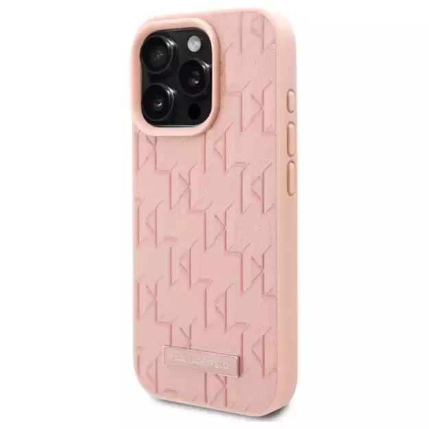 Karl Lagerfeld Hot Stamp Magsafe iPhone 16 Pro Case - Pink 1