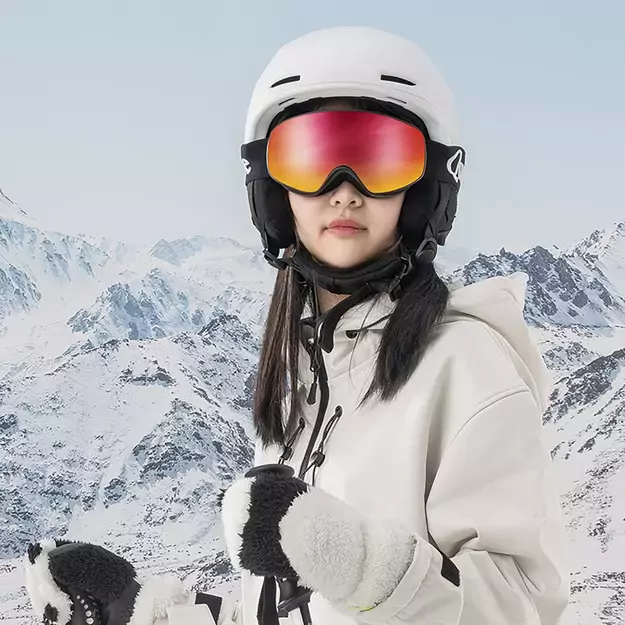 Qunature Black Ski Goggles Kids (Size M/L) - Black 20