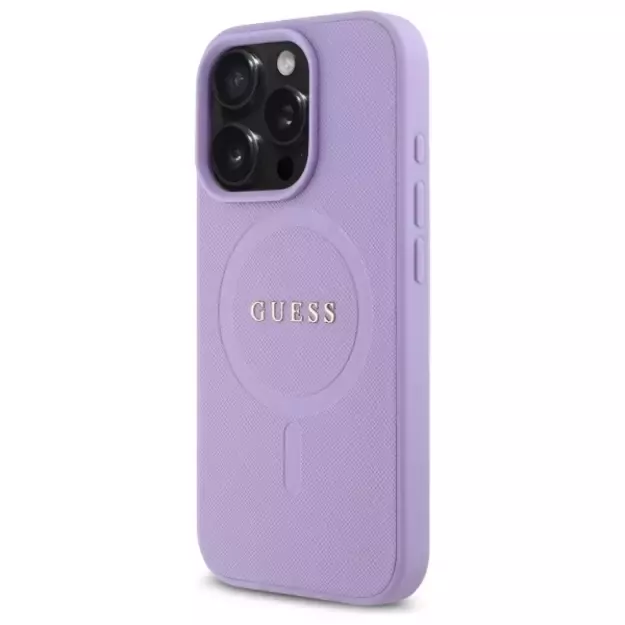 Guess Saffiano MagSafe case for iPhone 16 Pro - purple 8