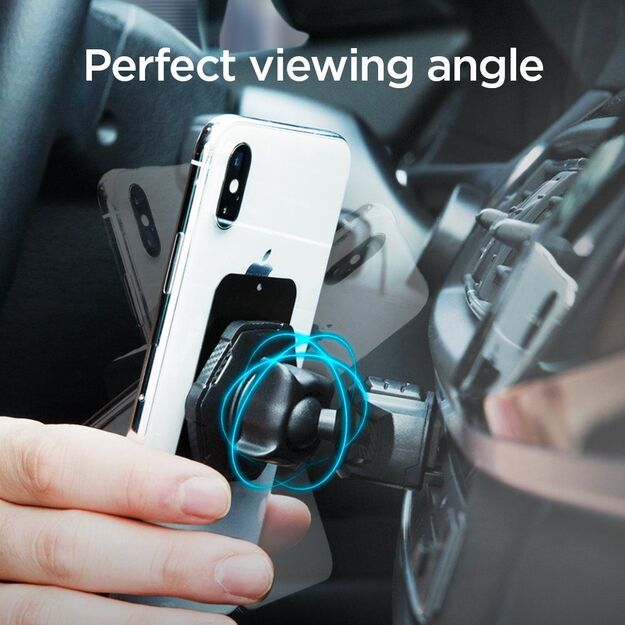 Spigen QS24 phone holder for CD slot in car magnetic - black 14