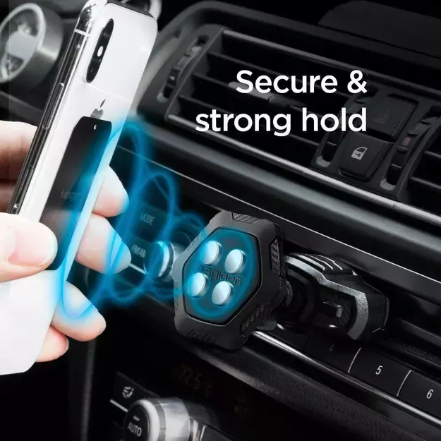 Spigen QS24 phone holder for CD slot in car magnetic - black 25