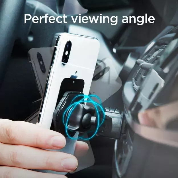 Spigen QS24 phone holder for CD slot in car magnetic - black 26