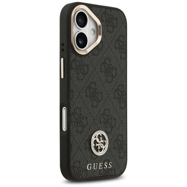 Guess 4G Strass Logo &amp  Big Strap Metal Buttons MagSafe Case for iPhone 17 - Black 3