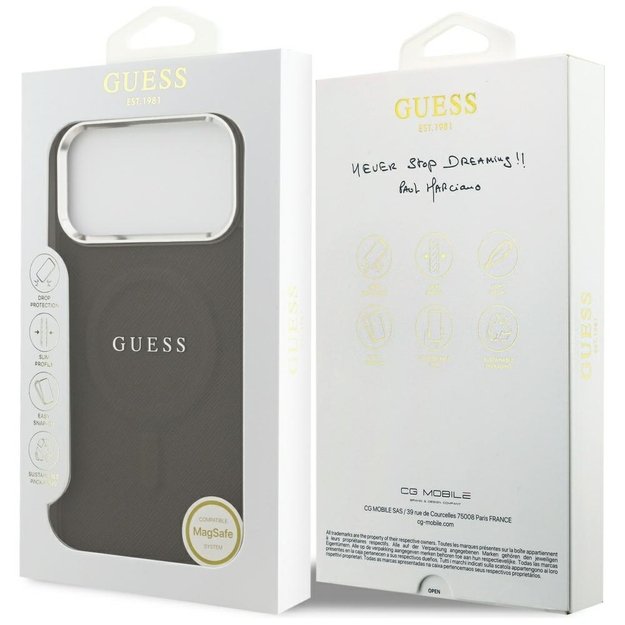 Guess Classic Logo MagSafe Case for iPhone 17 Pro - Brown 3