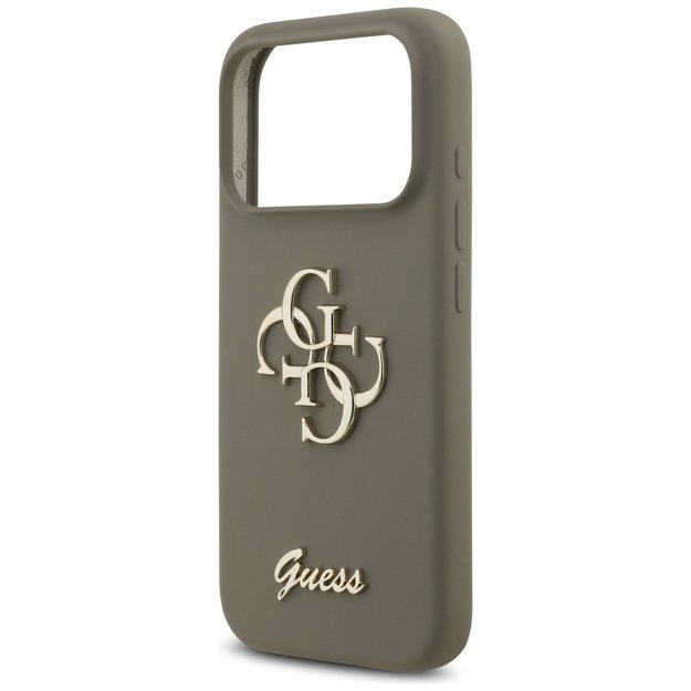 Guess Silicone Big 4G Script Case for iPhone 17 Pro - Brown 5