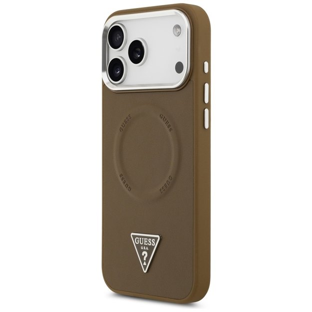 Guess Triangle Logo MagSafe case for iPhone 17 Pro - brown 1
