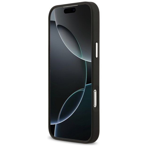 Karl Lagerfeld FW Grained Karl &amp  Choupette Heads Pins &amp  Logo iPhone 17 Pro Max Case - Black 4