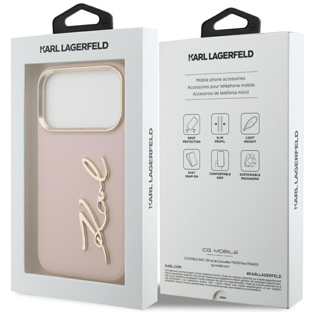 Karl Lagerfeld Karl Script Logo iPhone 17 Pro Case - Pink 7