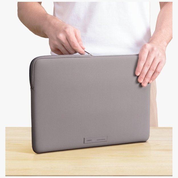 Uniq Cyprus Ridge Edition Laptop Sleeve for 16&quot  laptops, water-resistant neoprene - gray 5
