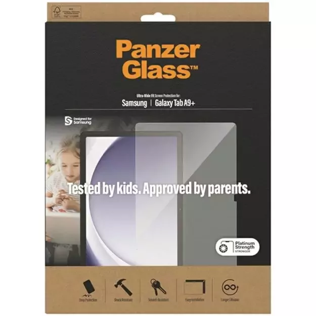 PanzerGlass Ultra-Wide Fit tempered glass for Samsung Galaxy Tab A9+ 3