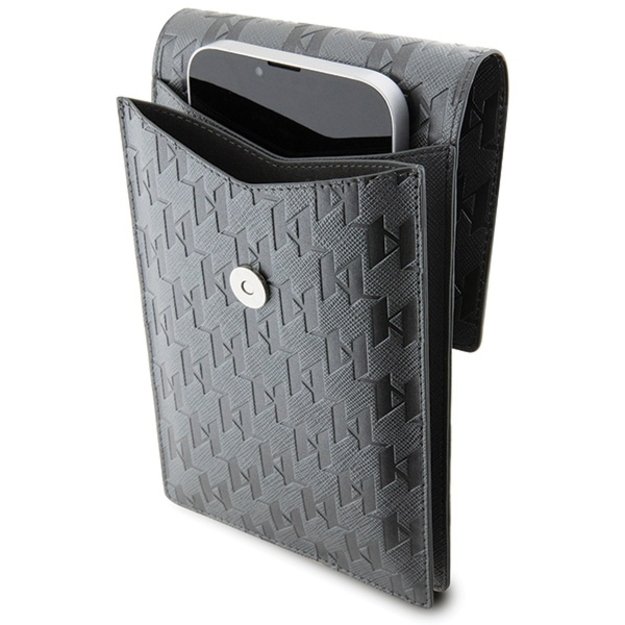 Karl Lagerfeld Case KLWBSAKHPCG Handbag - Silver Saffiano Monogram Choupette 3