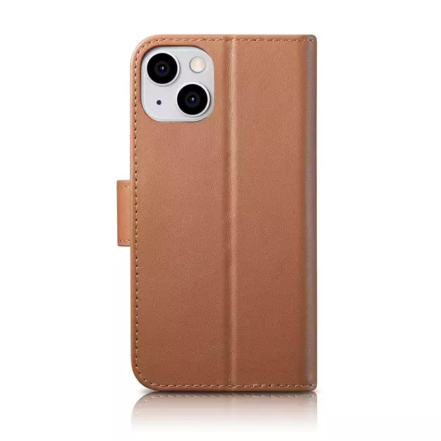 iCarer Wallet Case 2in1 Cover iPhone 14 Plus Anti-RFID Leather Flip Case Brown (WMI14220727-BN) 1