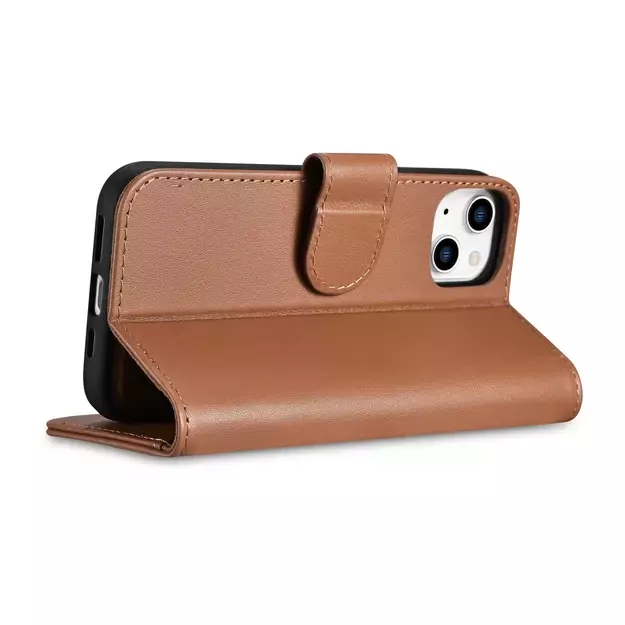 iCarer Wallet Case 2in1 Cover iPhone 14 Plus Anti-RFID Leather Flip Case Brown (WMI14220727-BN) 14