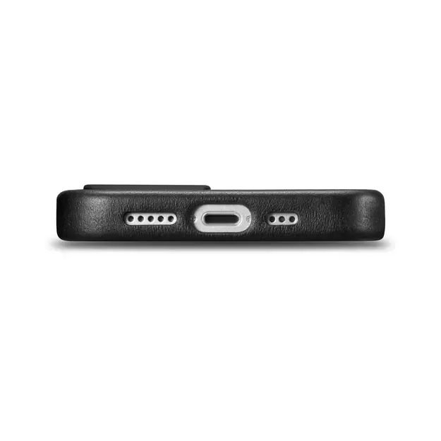 iCarer Case Leather cover for iPhone 14 Plus genuine leather case black (compatible with MagSafe) 21