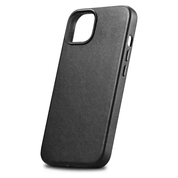 iCarer Case Leather cover for iPhone 14 Plus genuine leather case black (compatible with MagSafe) 23