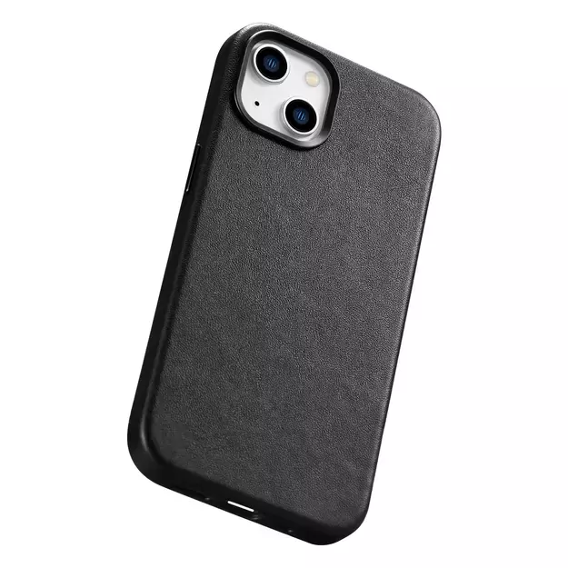 iCarer Case Leather cover for iPhone 14 Plus genuine leather case black (compatible with MagSafe) 28